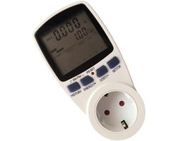 Energie Analysator - Stroommeter Wattmeter - Elektriciteit Kosten - Meet Diverse Parameters - 15 x 7.8 cm - Zoals Getoond