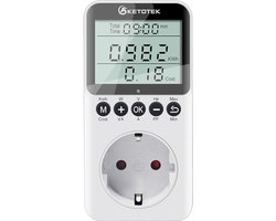 Energie Kostenmeter voor Stopcontact - Digitale Power Meter met Overload Beveiliging en Snelle Lezing