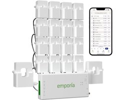 Energie Monitor met 16 50A Circuit Level Sensors - Real Time Elektriciteit Monitor voor Zonne- en Net Metering