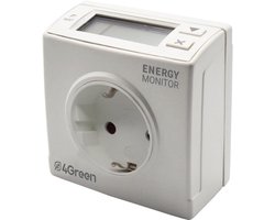 Energie Monitor voor Huishoudelijke Apparaten - Stroommeter met Schuko-stekker voor Nauwkeurige Verbruiksmeting