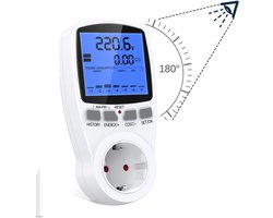 Energiebesparende slimme stekker met LCD-scherm