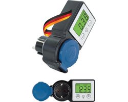 Energiekostenmeter voor Buiten - Spatwaterdichte Stroommeter met Verlicht Display en Real-time Kostencalculatie