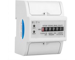 Energiemeter - 220 V eenfasige digitale elektriciteitsmeter op DIN-rail 2 lijn 4P (15 (60) A)