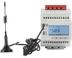 Energiemeter Driefasig - Elektriciteitsmeter RS485 - Energie Verbruik Meten - Met Transformator - 1x1x1 cm - Wit