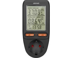 Energiemeter - kWh - Energiekostenmeter - Elektriciteitsmeter - LCD scherm - Verbruiksmeter voor in het Stopcontact - ingebouwde batterij - Zwart
