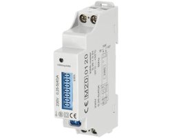 Energiemeter - Stroommeter - Elektriciteitsmeter - 1 Fase - 40A - MID Gecertificeerd - Digitale kWh Meter - DIN Rail Montage - LCD Display met Achtergrondverlichting - Energieverbruiksmonitor - Pulsuitgang - Nauwkeurige Meting - 230V - 1 Module - Hui