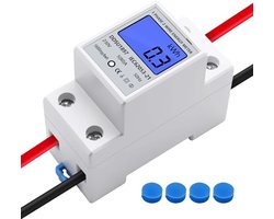 Enkelfasige Stroommeter met LCD-scherm voor DIN-rail, 230V, 5(80)A