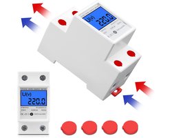 Gsedaox-DDM15SD Eenfasige elektriciteitsmeter-5-80A 220V 50Hz Elektronische KWh Meter w/LCD Backlight- wit
