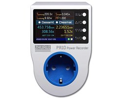 Home energie meter met stroomregistratie en valuta-instellingen