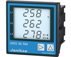 Janitza UMG 96RM-P L-N: 10-300 VAC, L-L: 18-520 VAC