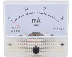KARZO - Analoge Amp Panel Meter - 0-30MA DC Stroommeter - Duidelijke schaal en Eenvoudige bedrading