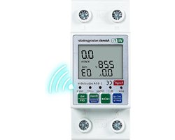 KARZO - Smart WiFi Energiemeter 63A 220V 2P - Digitale Stroommeter DIN-rail kWh Meter - Intelligente Stroomschakelaar - Voltmeter Ampèremeter