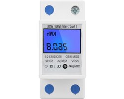 LCD-achtergrondverlichting DDM15SD digitaal display enkelfasige elektronische energie KWh-meter - DIN-rail energiemeter met 5-80A .