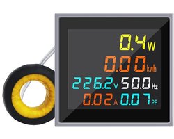 Mini AC Meter voor Energie- en Vermogensmeting – 1 Fase 110V/220V, 100A – HD LCD Display