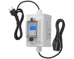 Mobiele Digitale Stroommeter 230V - CEE 60A, Waterdicht voor Buiten met LED en Draagbare Rubber Slang