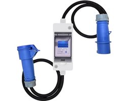 Mobiele Stroomverbruikmeter met CEE-stekker voor Caravan en Elektrische Voertuigen