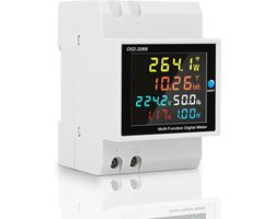 Multifunctionele Digitale Stroommeter 6-in-1 voor AC 40-300V 100A met Kleuren LCD