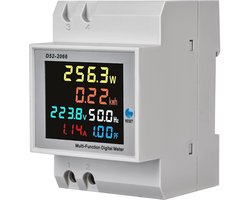 Multifunctionele Digitale Stroommeter DIN-Rail 6 in 1 voor Wisselstroom