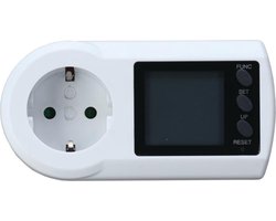 Profile Energiemeter Stopcontact - Verbruiksmeter - LCD Display - Wit - PENAARDE