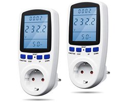 Set van 2 Stroommeters - Energiekostenmeters voor Stopcontact