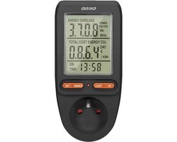 Slimme Energiemeter met LCD Scherm voor Stopcontact - Meting Stroomverbruik en Kosten