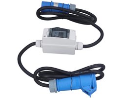 Slimme Energiemeter - Stroomverbruik Monitor - Energie Verbruik - Geheugen bij Stroomuitval - 220-250V 16A - Zwart