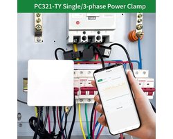 Slimme Energiemonitor 3-Fasen WiFi | Bidirectionele Vermogensmeter voor Zonne- en Netmeting