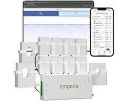 Slimme Energiemonitor voor Thuis - 3-Fase Vermogensmeter met Real-Time Verbruik, Zonne-energie en Netmetering