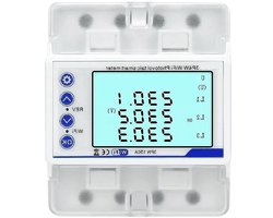 Slimme Energieteller - Stroommeter Relais - Energie Verbruik Meten - Bi-directionele KWh - 3Fase 380V 100A - Wit