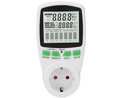 Slimme Vermogensmeter voor Energieverbruik - 0-9999KWh, AC Stroommeter tot 16A