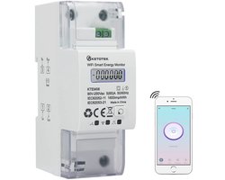 Slimme WiFi Stroommeter 1-Fase DIN-Rail AC 90-250V LCD
