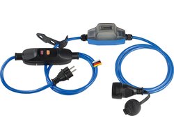 Stroommeter - Energieverbruik meter - Verbruik registreren - MID conform - 230V 16A - Zwart/Blauw