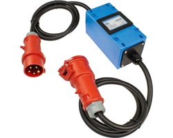 Stroommeter Tussenstekker - Elektriciteitsmeter MID - EEG-heffing Verminderen - Terugloopblokkering - 32A 5-polig 400V - Zwart