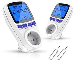Stroommeter voor Balkonkrachtcentrale - 2 Stuks met Overbelastingsbeveiliging en LCD-display