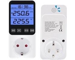 Stroomverbruikmeter met 14 modi en overbelastingsbeveiliging voor alle huishoudelijke apparaten