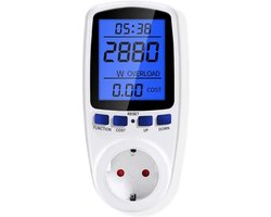 Stroomverbruikmeter met LCD Display voor Stopcontact en Balkoncentrale met Kostenberekening