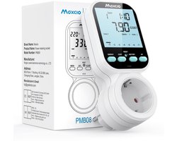 Stroomverbruikmeter met LCD voor Stopcontact - Meet Energieverbruik en Kosten
