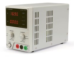 Velleman Laboratoriumvoeding, regelbaar, 0-30 VDC/0-5 A, stroombegrenzing, kortsluitbestendig, lcd-scherm, grijs