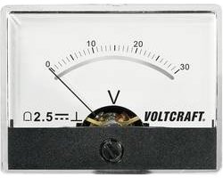 VOLTCRAFT AM-60X46/30V/DC AM-60X46/30V/DC Inbouwmeter AM-60X46/60 V/DC 30 V Draaispoel