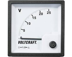 VOLTCRAFT AM-72x72/25V AM-72x72/25V Analoog inbouwmeetinstrument AM-72x72/25 V 25 V Draaispoel