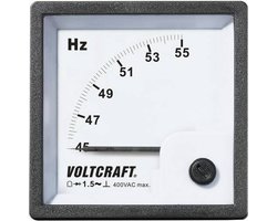 VOLTCRAFT AM-72X72/50HZ AM-72X72/50HZ Analoog inbouwmeetinstrument AM-72x72/50 Hz 45 - 55 Hz Draaispoel