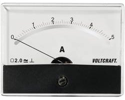 VOLTCRAFT AM-86X65/5A/DC AM-86X65/5A/DC Inbouwmeter AM-86X65/5 A/DC Draaispoel