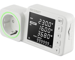 VOLTCRAFT SEM5000 Energiekostenmeter Kostenprognose, Alarmfunctie, Instelbaar stroomtarief, Datalogger
