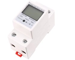 YOZHIQU LCD-energiemeter - op het spoor gemonteerde wattuurmeter - voltmeter - ampèremeter - vermogensmeter - multifunctioneel meetinstrument voor gebruik in één huishouden