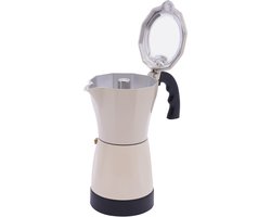 300ML Elektrische Espressomaker Met Basis Rijstwit 480W 220V Voor 6 Espressokopjes