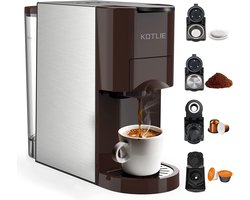 4-in-1 Espressomachine voor Nespresso, Dolce Gusto en ESE Pads