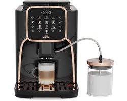 Arzum OKKA Espresso Pro M Automatische Espressomachine OK0028-0500 | Koper - 11 Koffiepecialiteiten - Touchscreen - Melkopschuimer - Verstelbare temperatuur en maalgraad - 19 bar - Kopjesverwarmer - Automatische reiniging - 1450W