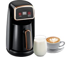 Automatische Koffiezetter - Koffiepot Elektrisch - Authentieke Koffie Maken - Dubbel Verwarmingssysteem - 300 ml Capaciteit - Zwart