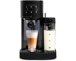 BluMill Koffiemachine - Pistonmachine - Espressomachine - Incl. automatische melkschuimer & 2 portafilters - Mat Zwart