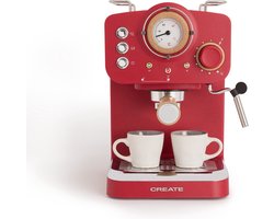 CREATE - Espresso-koffiezetapparaat - Rood - THERA RETRO